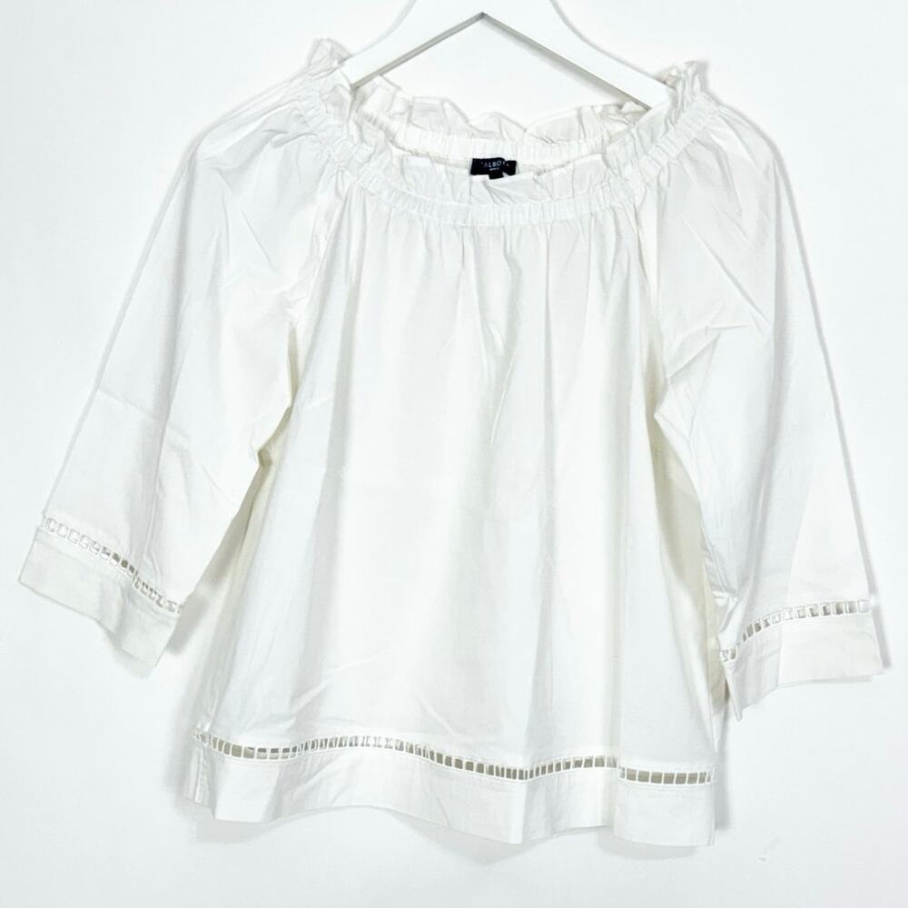 Talbots Off The Shoulder White Top